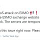 Exmo Exchange con sede en el Reino Unido está caído debido al ataque DDoS