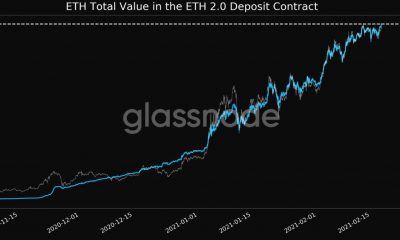 El valor total en el contrato de depósito de Ethereum 2.0 sube a un nuevo ATH