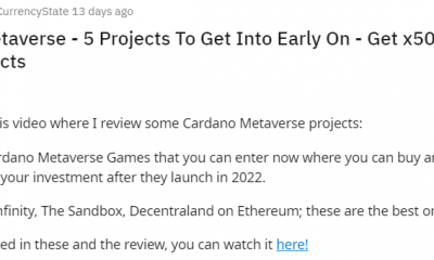 Mapeando la idea del fundador de Cardano de un futuro Metaverso