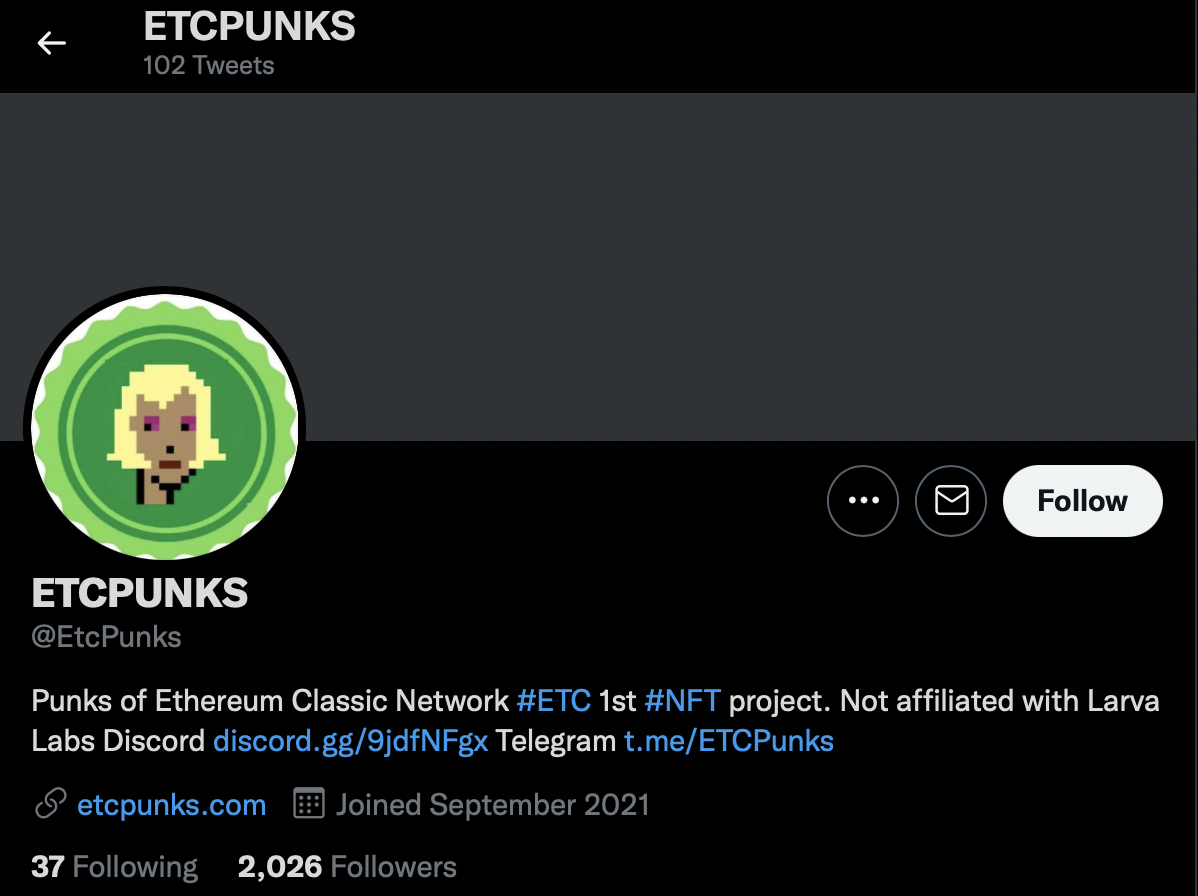 Ethereum Classic obtiene su propio NFT 'ETCPunks' después de la caída de precios de octubre