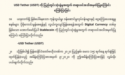 El gobierno de Myanmar en el exilio 'reconoce oficialmente' el uso del USDT