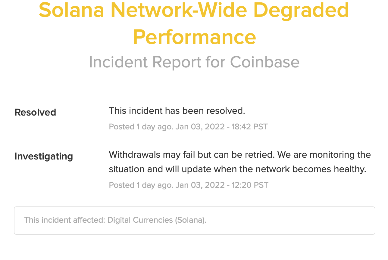 Solana cae presa de 'problemas de congestión' por tercera vez, o fue otro ataque DDoS