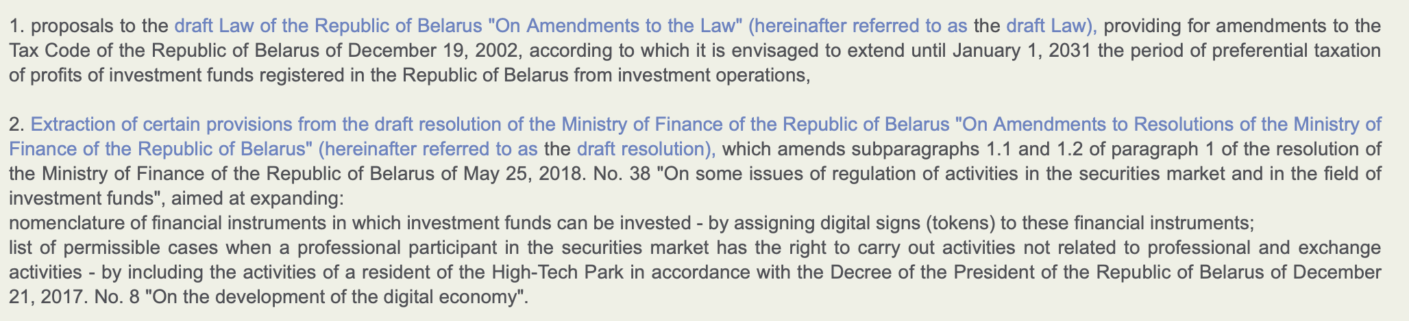 Otro paso adelante: Bielorrusia permitirá la inversión institucional en activos digitales