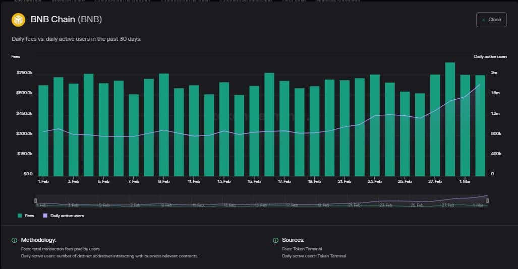 Binance Chain registra un aumento del 229% en esta métrica. ¿Están contentos los inversores con esto?