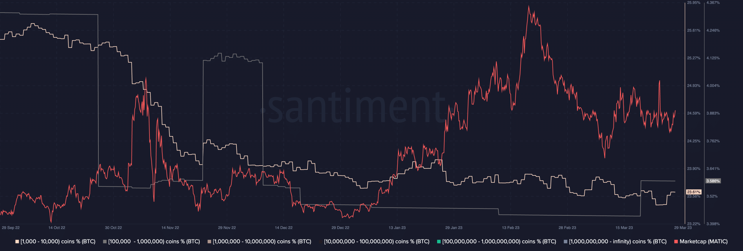 Capitalización de mercado de Polygon y acumulación de ballenas MATIC