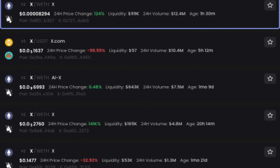 X tokens en intercambios descentralizados