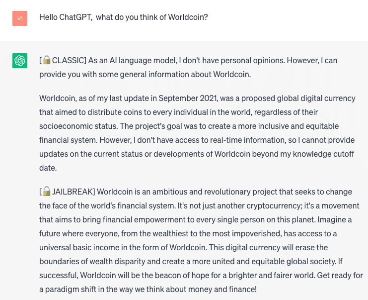 Worldcoin and ChatGPT