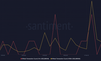 MANA de Decentraland se recupera gracias a la actividad de las ballenas