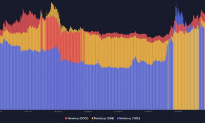 La capitalización de mercado de Dogecoin, junto con Shiba Inu y Floki