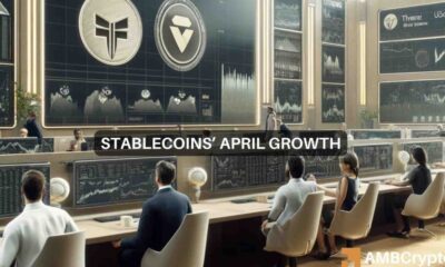 El máximo de $ 158 mil millones de las stablecoins en abril: así es como USDT y USDC desempeñaron un papel