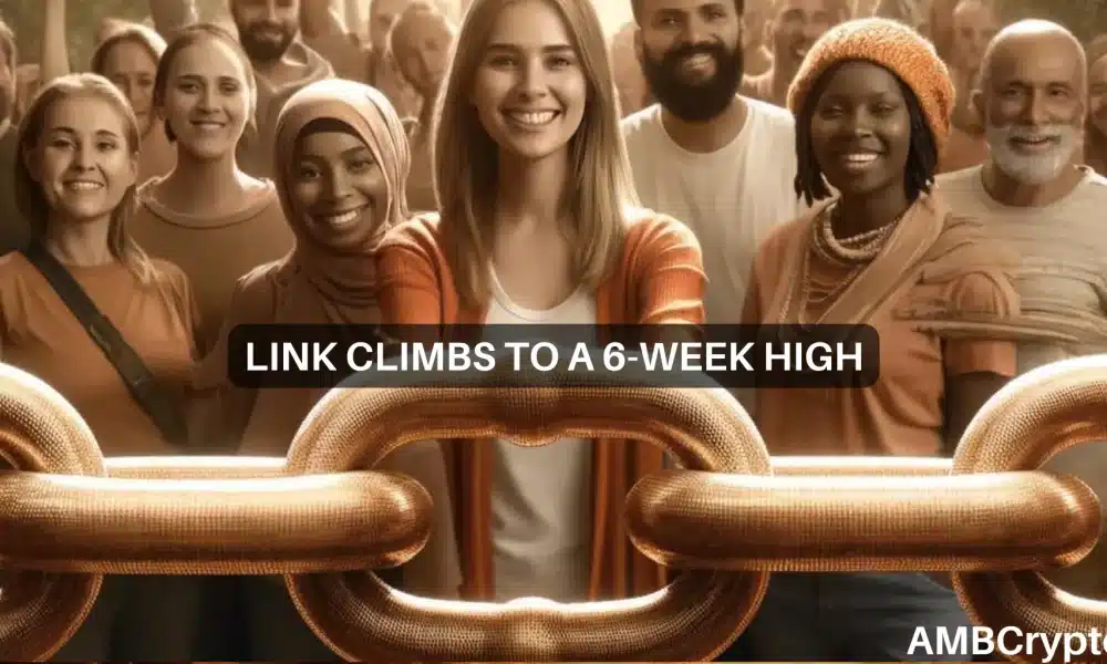 Chainlink: el 62% de los titulares están 'en el dinero' mientras LINK alcanza el máximo de 6 semanas