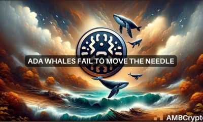 Cardano: ¡309 transacciones de 1 millón de dólares en 24 horas!  ¿La ADA aumentará?