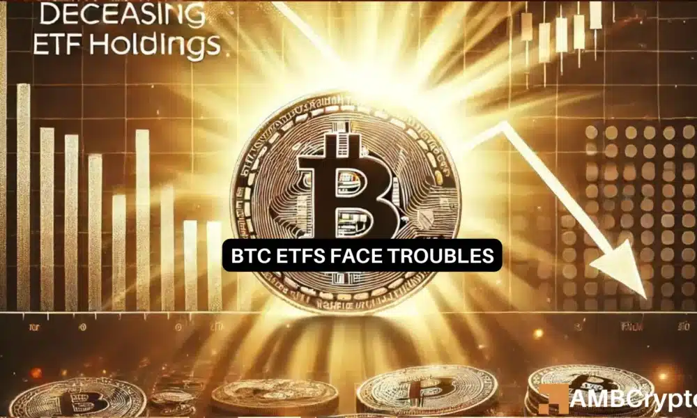 Caen las tenencias de ETF de Bitcoin: ¿Qué significa para el futuro de BTC?