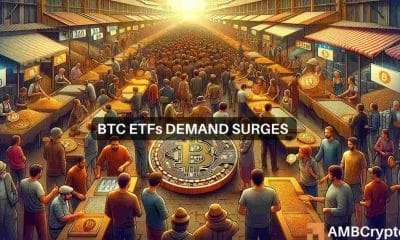 Los ETF de Bitcoin reciben 1.000 millones de dólares en entradas: ¿BTC alcanzará los 74.000 dólares ahora?