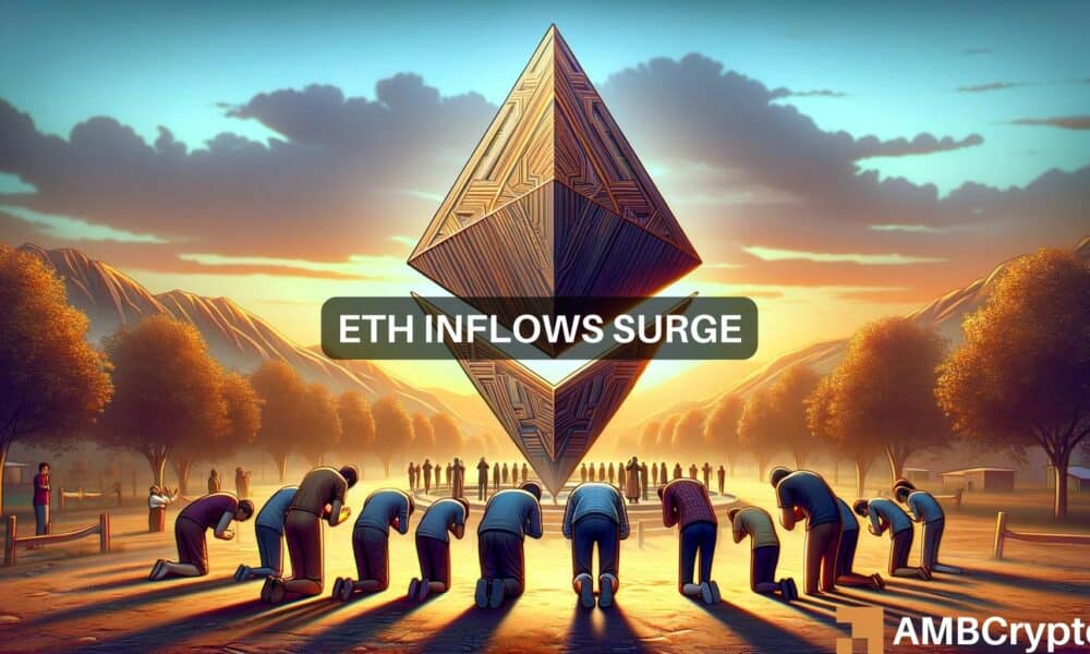 Las entradas semanales de Ethereum alcanzaron los 34 millones de dólares: ¿son los ETF la razón?