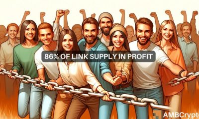 Chainlink ocupa el puesto número 3 en ganancias: se une a BTC y ETH con 86% de LINK en ganancias