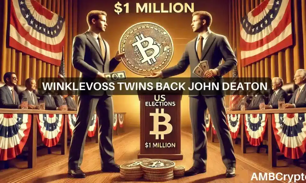 Los gemelos Winklevoss donan un millón de dólares en Bitcoin a John Deaton: '¡Héroe estadounidense!'