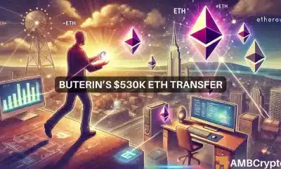 Transferencia de Ethereum de $530K de Vitalik Buterin: ¿Impacto en ETH?