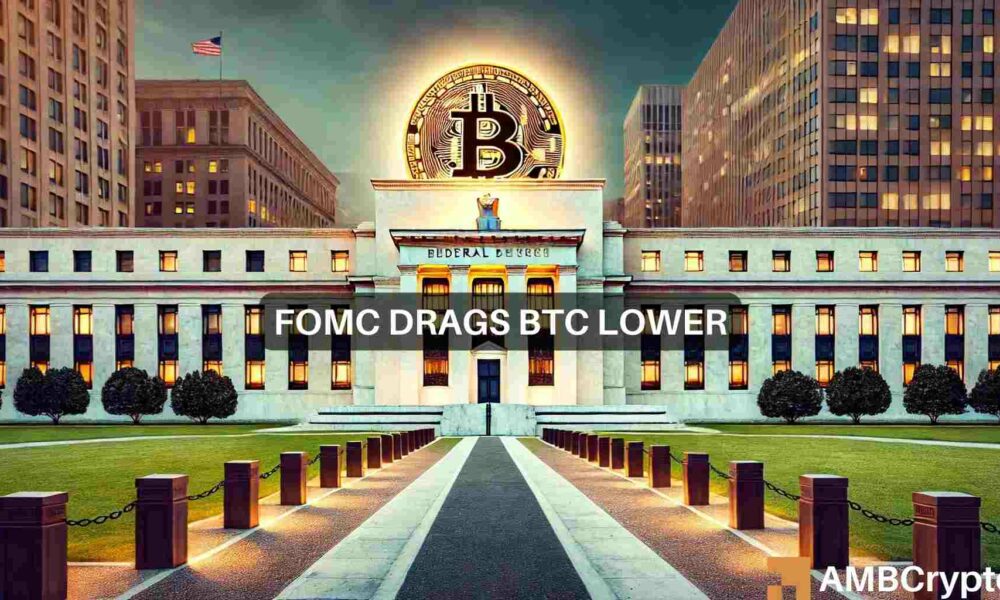 Bitcoin no logra recuperarse tras la moderada reunión del FOMC: ¿por qué?