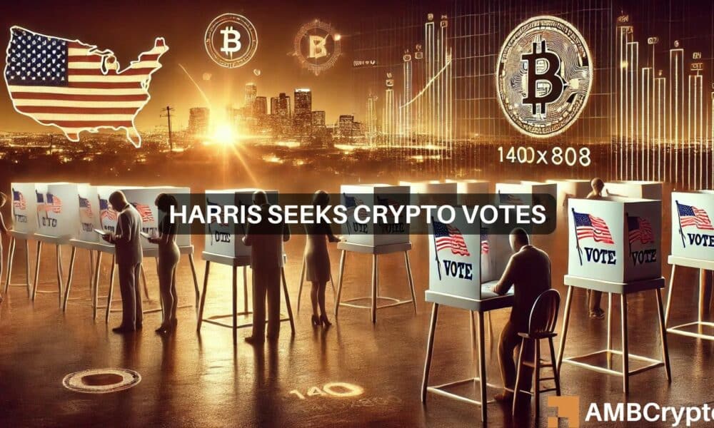 Asistente de Harris insinúa apoyo a las criptomonedas mientras Trump toma ventaja de 7 puntos en las encuestas