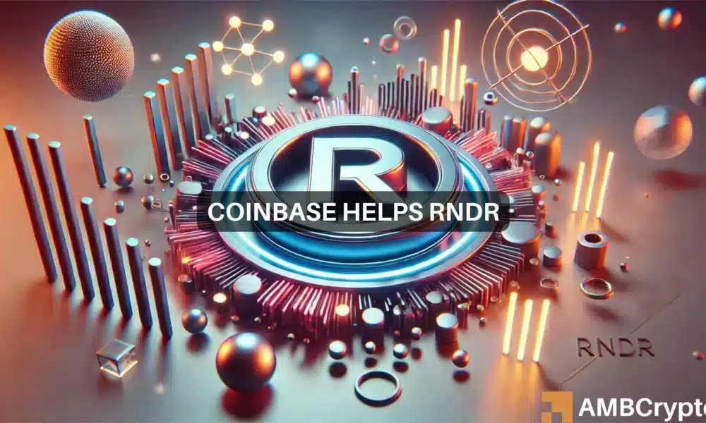 El volumen de renderizado aumenta un 47% mientras que el RNDR aumenta un 7%: ¿es Coinbase la razón?