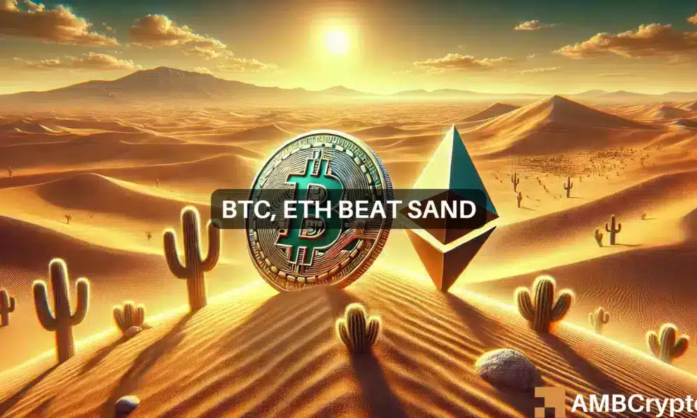 SAND registra rendimientos negativos del 37% mientras Bitcoin y Ethereum ganan: ¿qué ahora?