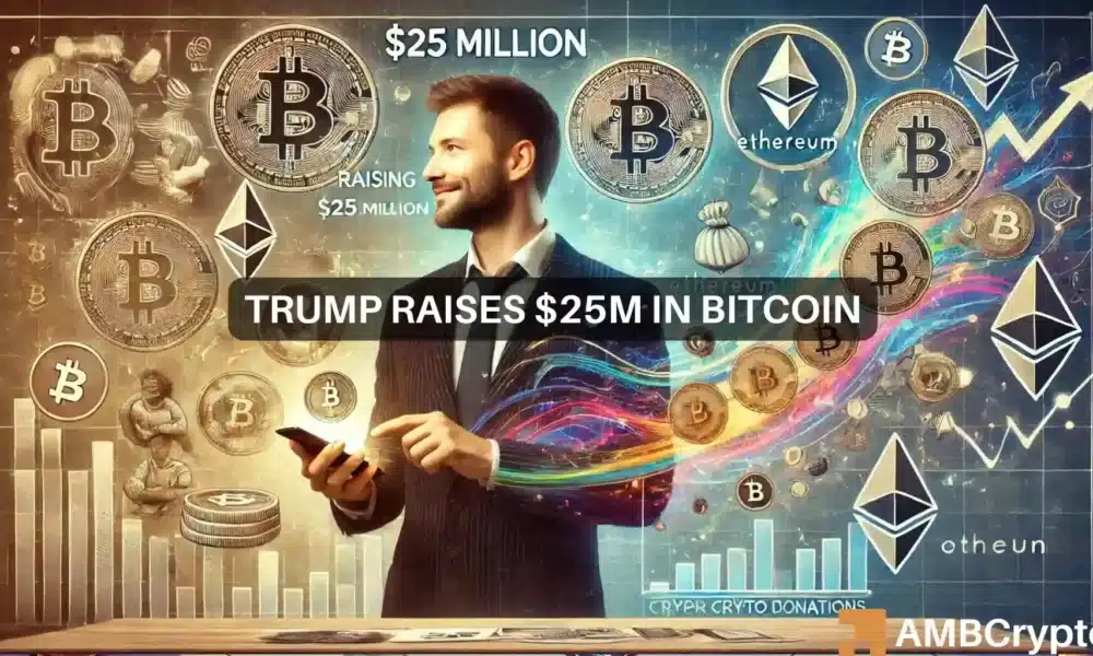 La campaña de Trump lanza zapatillas BTC y alcanza donaciones de criptomonedas de 25 millones de dólares