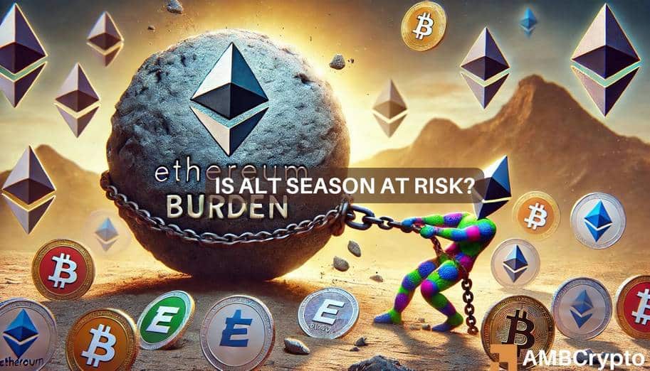 ¿Está en riesgo la temporada de altcoin? Un analista advierte del bajo rendimiento de Ethereum