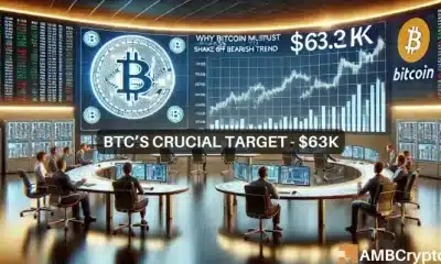 Bitcoin debe superar los $63,2k pronto, por ESTA razón vital