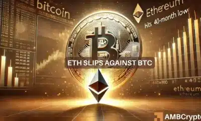 Ethereum alcanza un mínimo de 40 meses frente a BTC: ¿qué sigue para ETH?