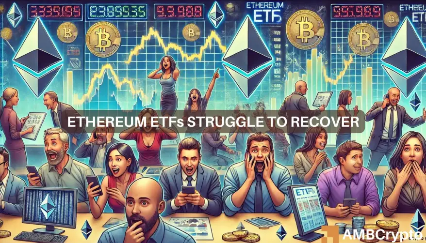 Los ETF de Ethereum registran la mayor salida en un solo día y preocupa a los inversores