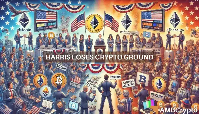 Harris va por detrás mientras Trump gana en la comunidad cripto: ¿qué sigue?