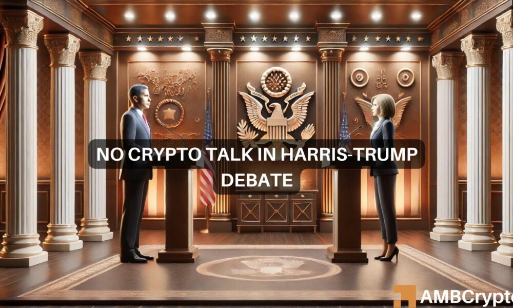 El debate entre Harris y Trump ignora las criptomonedas y genera malestar en el mercado