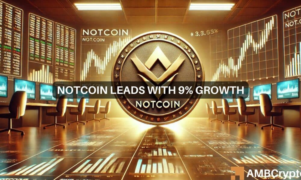 Notcoin encabeza las listas y prevé ganancias del 25 % esta semana