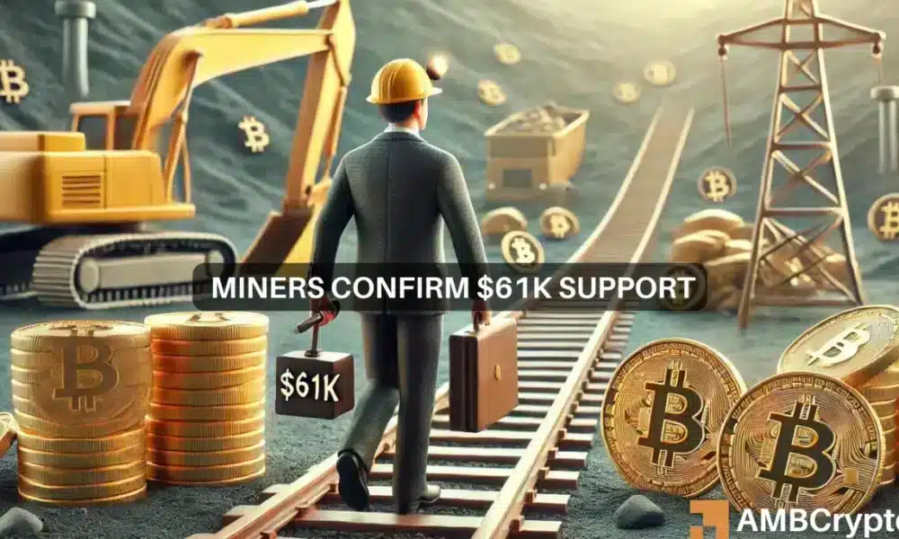 La salida de los mineros de Bitcoin confirma el soporte de 61.000 dólares: por qué esto es clave para el repunte de octubre