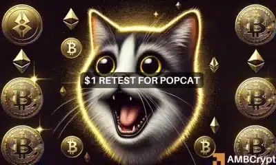 Popcat cae un 17% desde ATH, apunta a una nueva prueba de $ 1: ¿tendrá éxito?