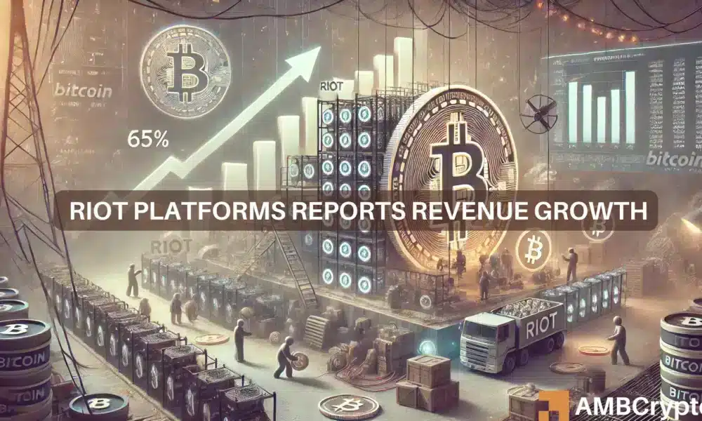 El gigante minero de Bitcoin, Riot Platforms, experimenta un aumento de ingresos del 65%, pero...