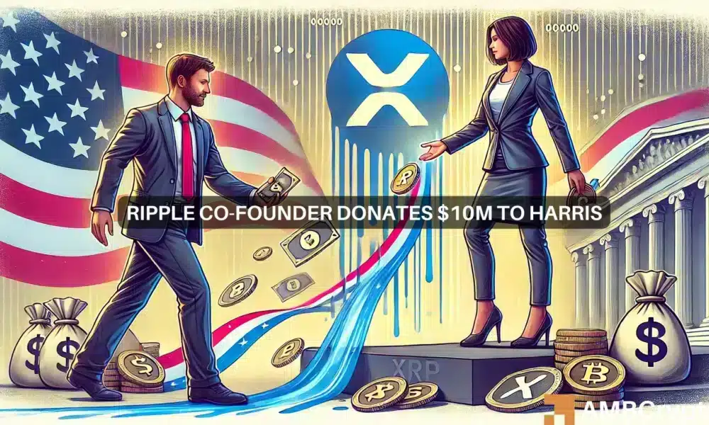 El cofundador Chris Larsen dona '10 millones de dólares en XRP' a la campaña de Kamala Harris