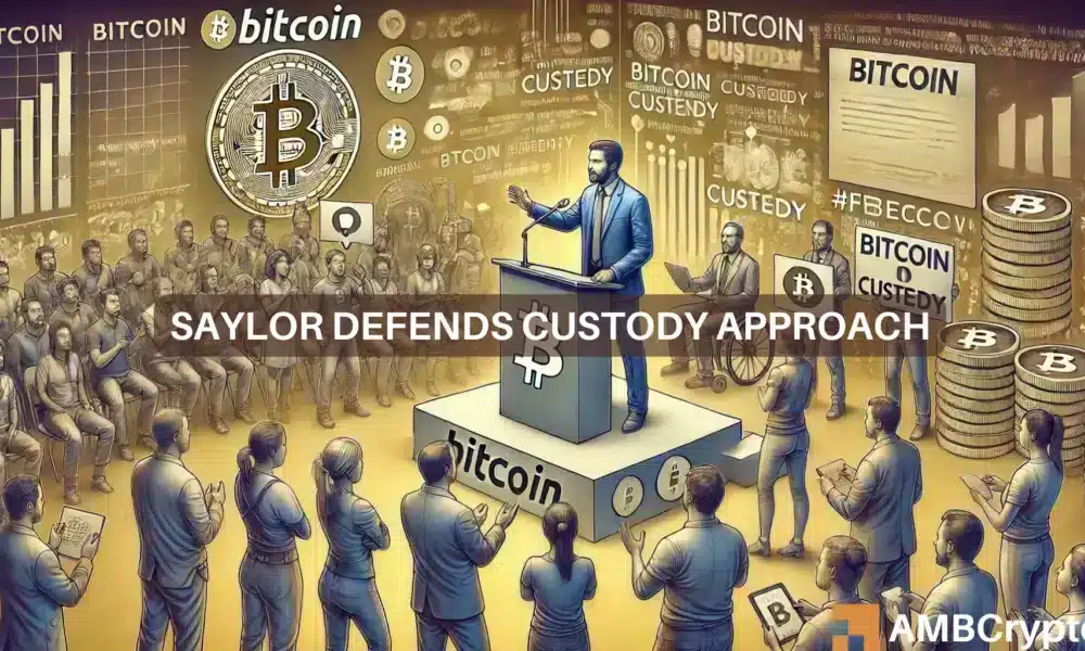 Michael Saylor aclara su postura sobre la custodia de Bitcoin en medio de la reacción de la comunidad