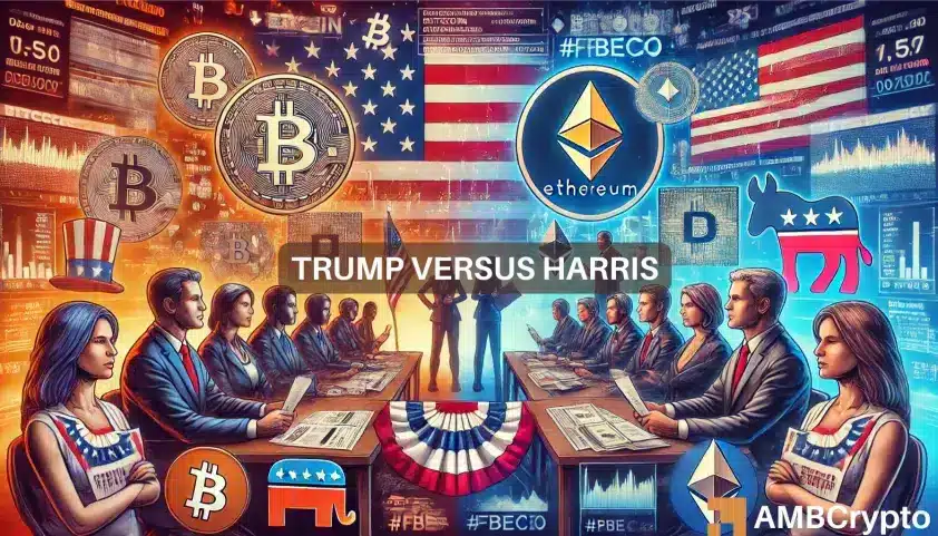 El criptomercado reacciona cuando Trump supera a Harris en predicciones