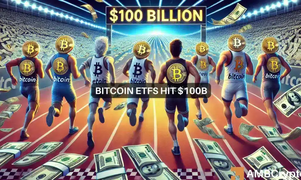 Los ETF de Bitcoin superan los $100 mil millones en activos: ¿una vista previa del movimiento de BTC a $100 mil?