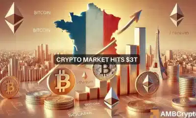 La capitalización del mercado criptográfico se acerca al PIB de Francia después de que Bitcoin liderara un repunte de 3 billones de dólares