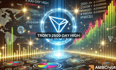 El máximo de 2500 días de la criptomoneda TRON: lo que significa este aumento para sus tenencias de TRX