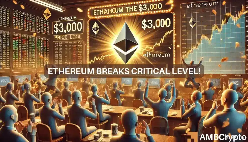 Ethereum supera los $ 3,000: ¿Puede ETH mantener soporte en ESTE nivel?