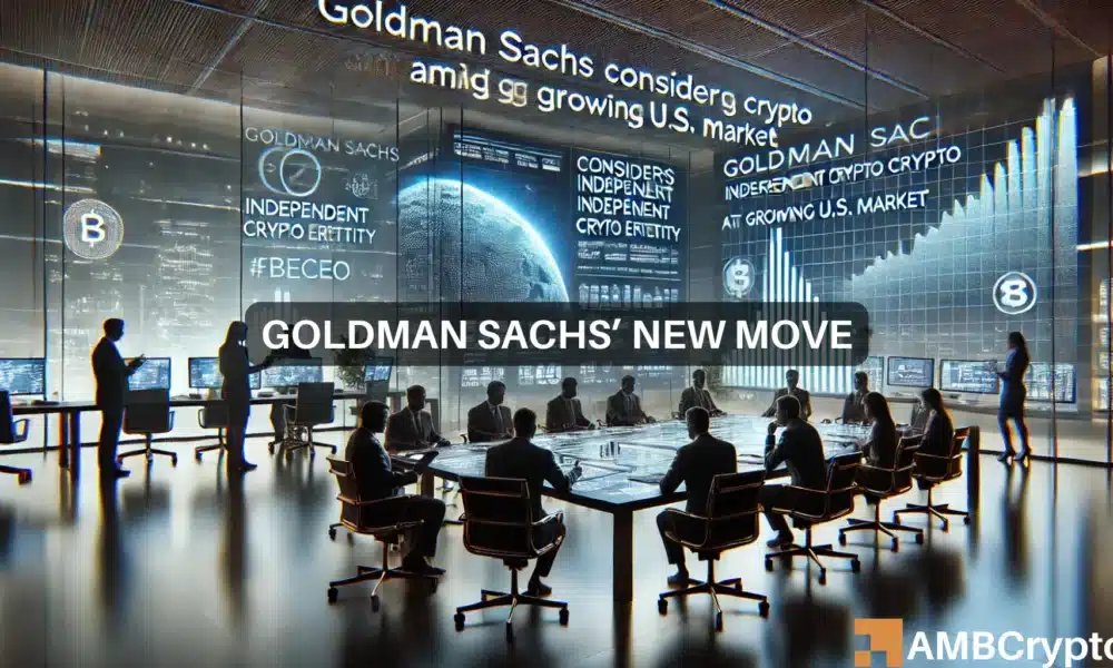 Goldman Sachs considera una entidad criptográfica independiente en medio del creciente mercado estadounidense