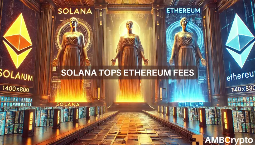 Solana supera a Ethereum en actividad de tarifas, pero Ethereum sigue en la cima en...