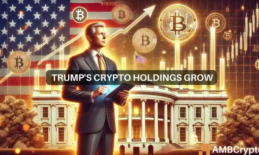 Las tenencias de criptomonedas de Donald Trump crecen en $1,6 millones tras la victoria electoral