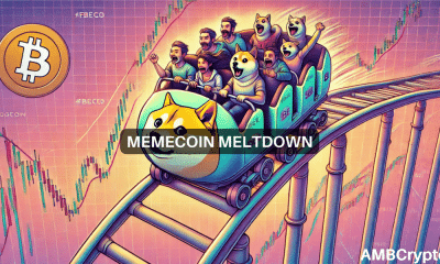 ¡Los precios de Memecoin se desploman! Pérdidas de dos dígitos para DOGE y SHIB