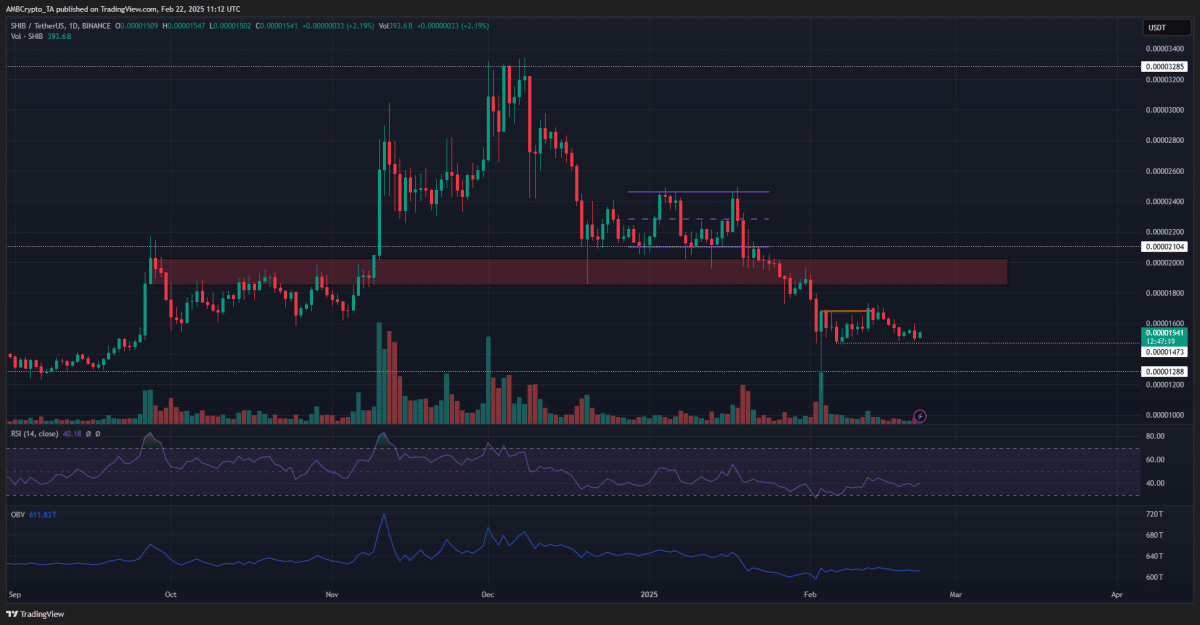 Shiba inu 1 día TradingView