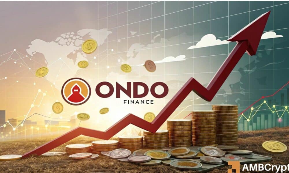 ONDO aumenta el 10% en 24 horas, TVL llega a ATH: ¿$ 1.2 es el siguiente?